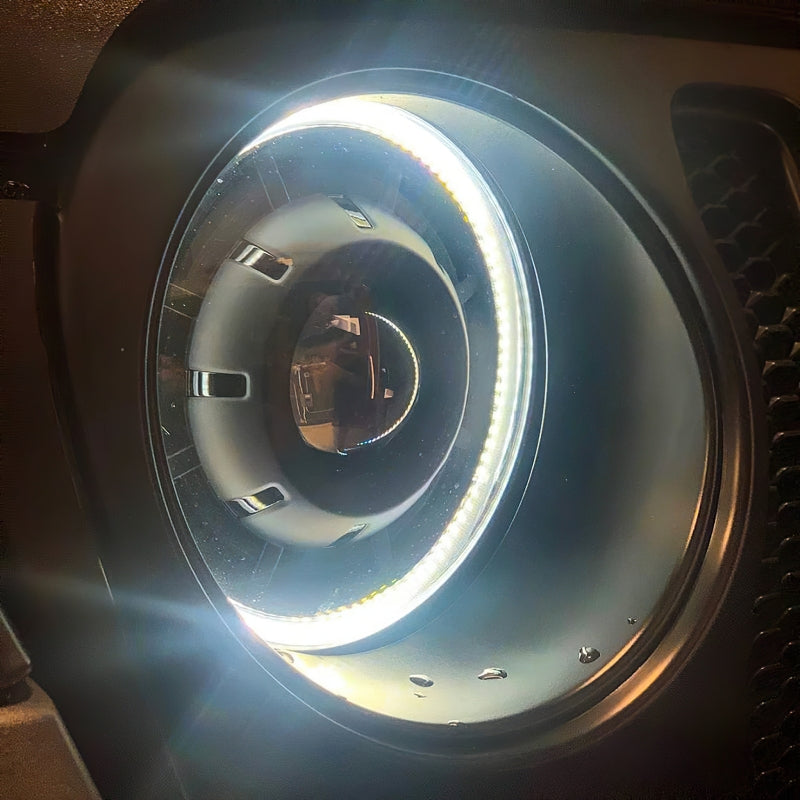 ORACLE Lighting Oracle Oculus Bi-LED Projector Headlights for Jeep JL/Gladiator JT - Matte Black - 5500K 5839-504 5839-504 Photo - lifestyle view