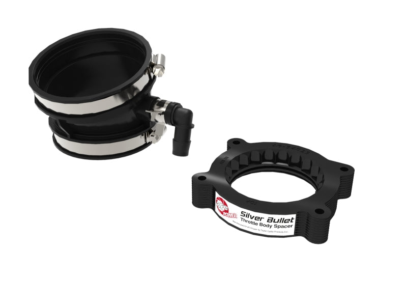 aFe 2020 Vette C8 Silver Bullet Aluminum Throttle Body Spacer / Works With aFe Intake Only - Black 46-34023B 46-34023B Photo - Primary