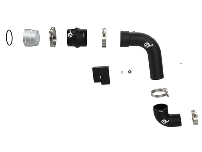 aFe 23-24 Ford F250/F350 Super Duty V8-6.7L BladeRunner 3 In. Aluminum Cold Charge Pipe- BLK 46-20689-B 46-20689-B Photo - Unmounted