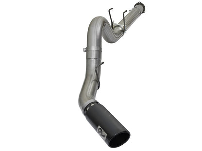 aFe Large Bore-HD 5in 409 Stainless Steel DPF-Back Exhaust System w/Black 49-43090-B Photo - Primary
