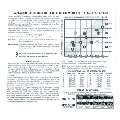 Edelbrock AVS2 Series Carburetor Calibration Kit 1940 Photo - Unmounted