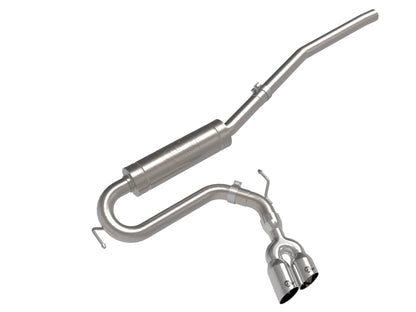 aFe 22-23 Ford Maverick EcoBoost L4 2.0L(t) Rebel Series 2-1/2in 304 SS Cat-Back w/ Polished Tip 49-33144-P 49-33144-P Photo - Primary