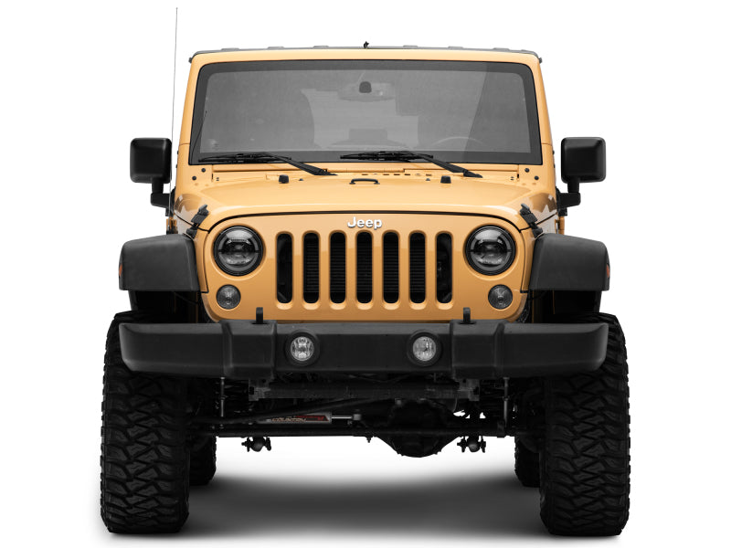 Raxiom 07-18 Jeep Wrangler JK Axial Series LED Headlights- Black Housing (Clear Lens) J132813 J132813 Photo - Close Up