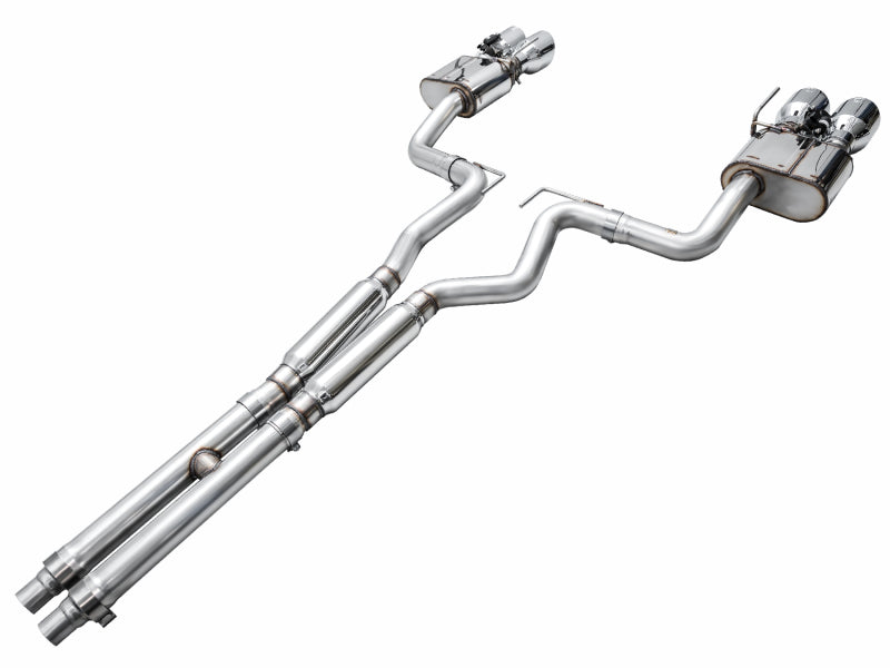 AWE Tuning AWE 2024 Ford Mustang Dark Horse S650 RWD SwitchPath Catback Exhaust w/ Quad Chrome Silver Tips 3025-42375 3025-42375 Photo - out of package