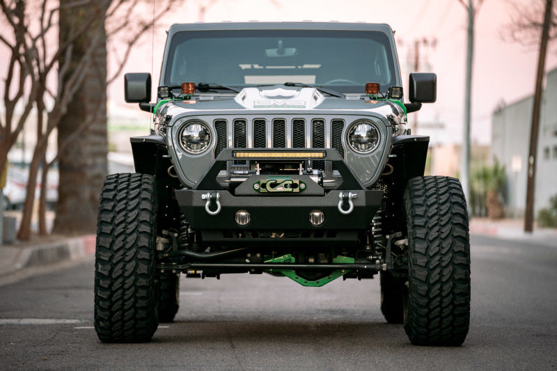 DV8 Offroad 18+ Jeep JL Heat Dispersion Hood - Primer Black HDMBJL-01 HDMBJL-01 Photo - Mounted