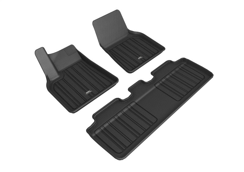 3D MAXpider 2020-2021 Tesla Model Y Elitect 1st & 2nd Row Floormats - Black E1TL02701809 E1TL02701809 Photo - Primary