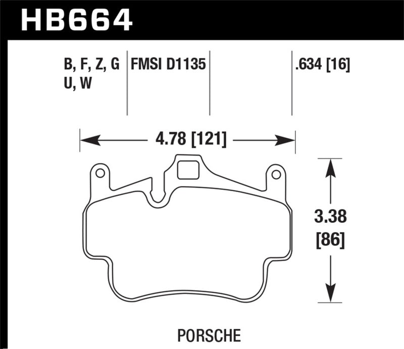 Hawk Performance Hawk Porsche 911 ER-1 Endurance Racing Brake Pads (Works with Iron/Metal Rotors) HB664D.634 HB664D.634 Photo - Primary