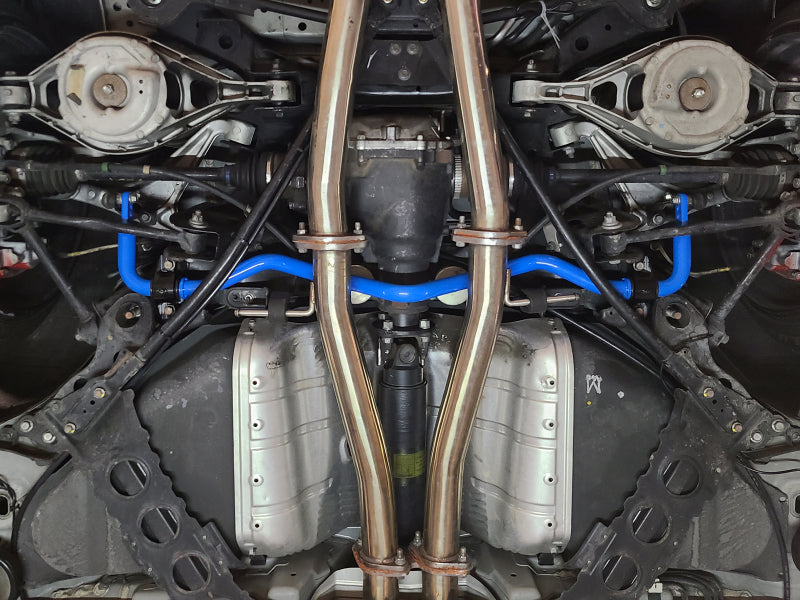 aFe 09-20 Nissan 370Z 09-20 V6-3.7L Control Rear Sway Bar - Blue 440-712001RL 440-712001RL Photo - Mounted
