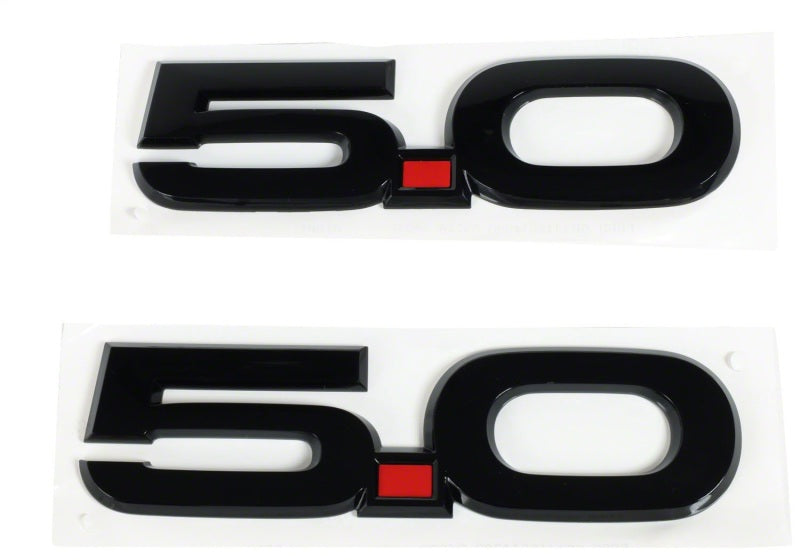 Ford Performance Parts 15-17 Ford Mustang 5.0L Fender Emblem Black M-1447-M50AB Photo - Unmounted