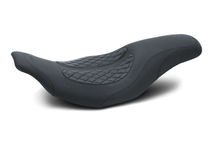 Mustang Motorcycle Mustang 97-07 Harley Electra Glide, Rd Glide Fastback 1PC Seat w/ Diamond Stitch - Black 76983 76983 Photo - Primary