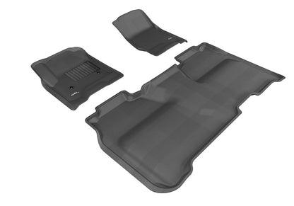 3D MAXpider 2014-2019 Chevrolet Silverado Crew Cab Kagu 1st & 2nd Row Floormats - Black L1CH04001509 L1CH04001509 Photo - Primary