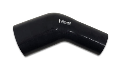 Vibrant 3.25in x 3.00in In/Out 45 Degree Black Silicone Transition Hose 19768 19768 Photo - Primary
