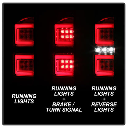 Spyder 16-17 Toyota Tacoma LED Tail Lights - Red Clear (ALT-YD-TT16-LED-RC) 5085757 5085757 Photo - Unmounted