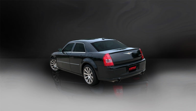 Corsa Performance 05-10 Dodge Charger SRT-8 6.1L V8 Black Xtreme Cat-Back Exhaust 14440BLK Photo - Mounted
