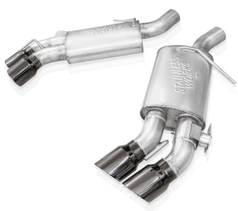 Stainless Works 16-21 Camaro SS 3in Redline SW Connect Axle Back w/Valve - 4in Quad Black Tips CA16RVMKPRBC CA16RVMKPRBC User 1