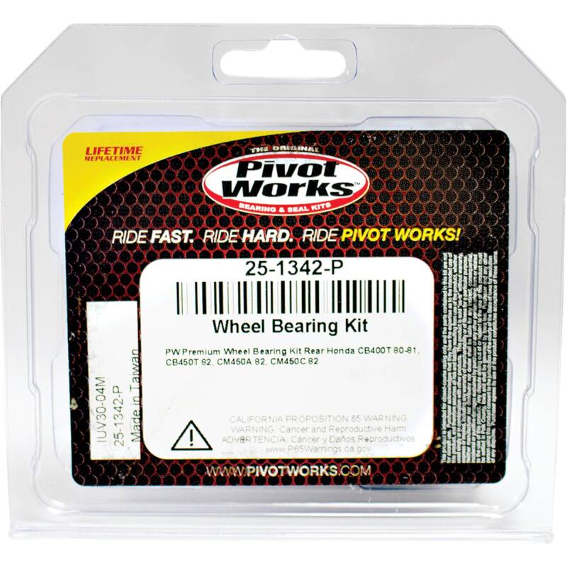 Pivot Works Honda Wheel Bearing Kit Premium Bearings 25-1342-P 25-1342-P Photo - Primary