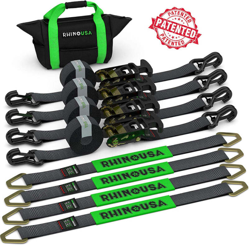 Rhino USA Heavy Duty Vehicle Tie Down Kit - Black 2IN-HDKIT 2IN-HDKIT Photo - Primary