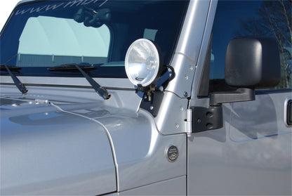 MBRP 97-06 Jeep Wrangler TJ Windshield Light Bracket 131043 Photo - Mounted