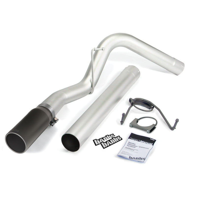 Banks Power 07-12 Dodge 6.7L SCLB-Mega Cab-SB Monster Exhaust Sys - SS Single Exhaust w/ Black Tip 49764-B 49764-B Photo - Primary