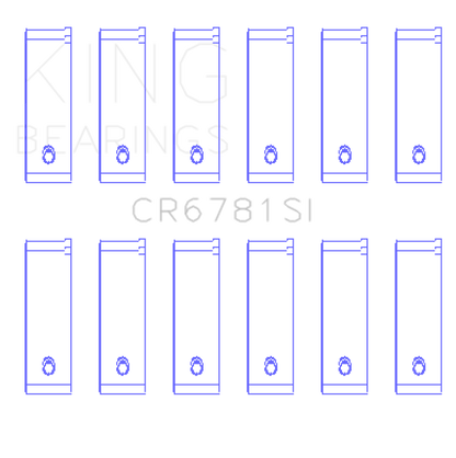 King Engine Bearings King 01/98-12/09 Chrysler 167CI / 2.7 Liter EER V6 Rod Bearing Set CR6781SI CR6781SI Photo - Primary