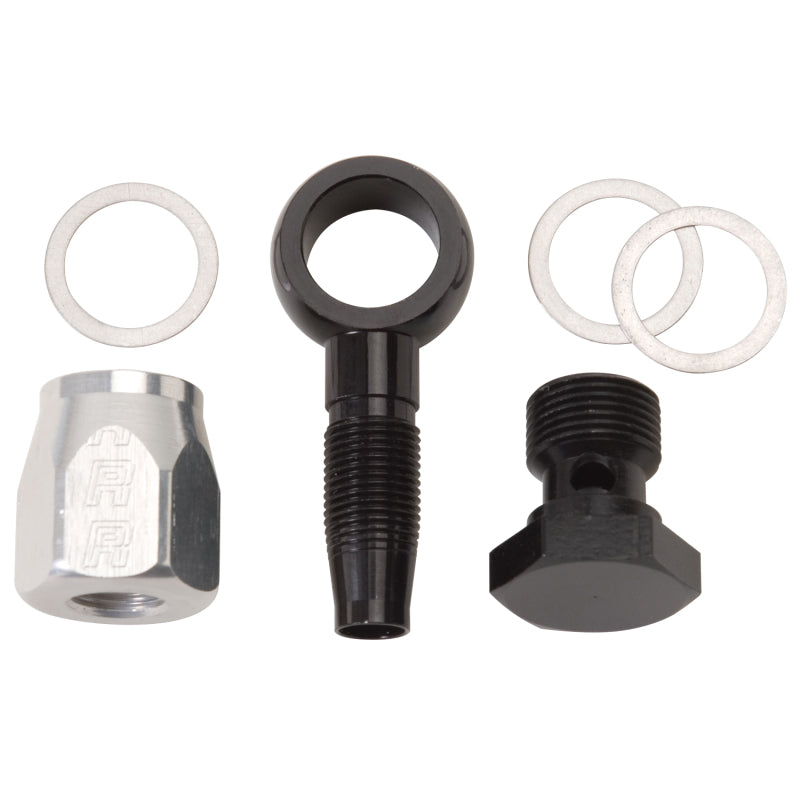 Russell -8 AN Carb Banjo Adapter Fittings (Black Finish) 640233 Photo - out of package