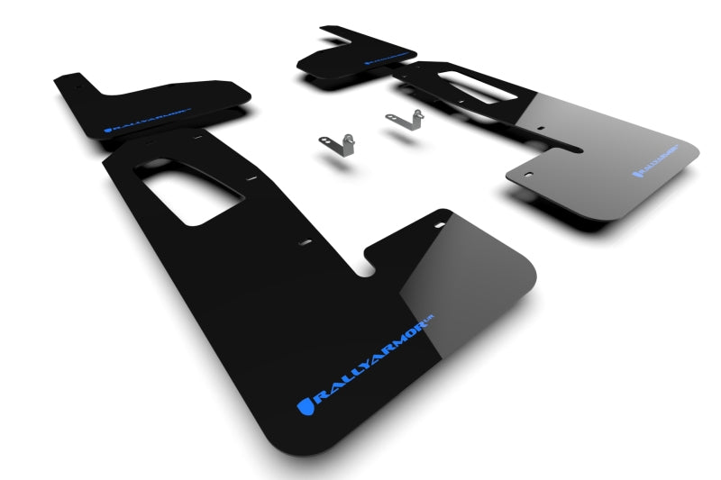 Rally Armor 2022 Rivian R1T Black UR Mud Flap w/ Nitrous Blue Logo MF18-UR-BLK/NB MF18-UR-BLK/NB Photo - Primary