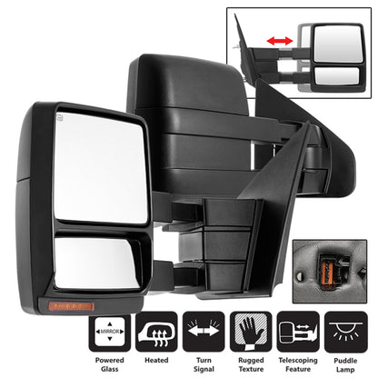 SPYDER xTune Ford F150 04-06 POWER Heated Amber LED Signal Telescoping Mirror SET MIR-FF15004S-PWH-AM-SET 9936784 9936784 Photo - Primary
