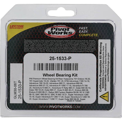 Pivot Works Husqvarna, KTM Wheel Bearing Kit Premium Bearings 25-1533-P 25-1533-P Photo - Primary
