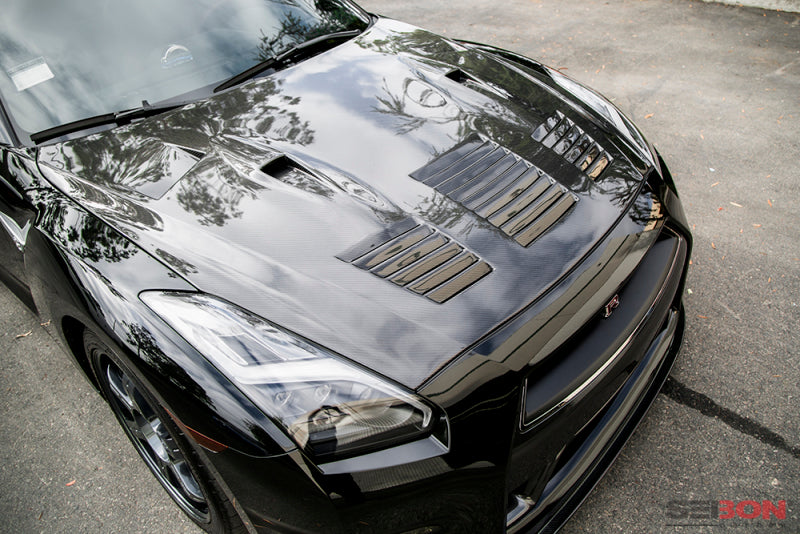 Seibon 09-12 Nissan GTR R35 Carbon Fiber Hood HD0910NSGTR-GTII/HD0910NSGTR-GTII-DRY HD0910NSGTR-GTII Photo - Primary