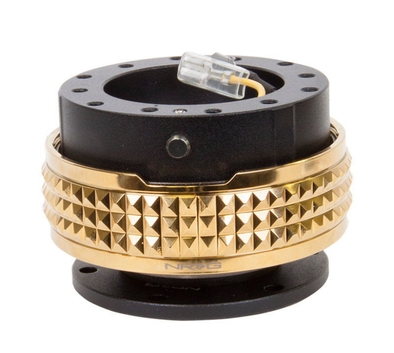 NRG Quick Release Kit - Black Body / Chrome Gold Pyramid Ring SRK-210BK/CG Photo - Primary