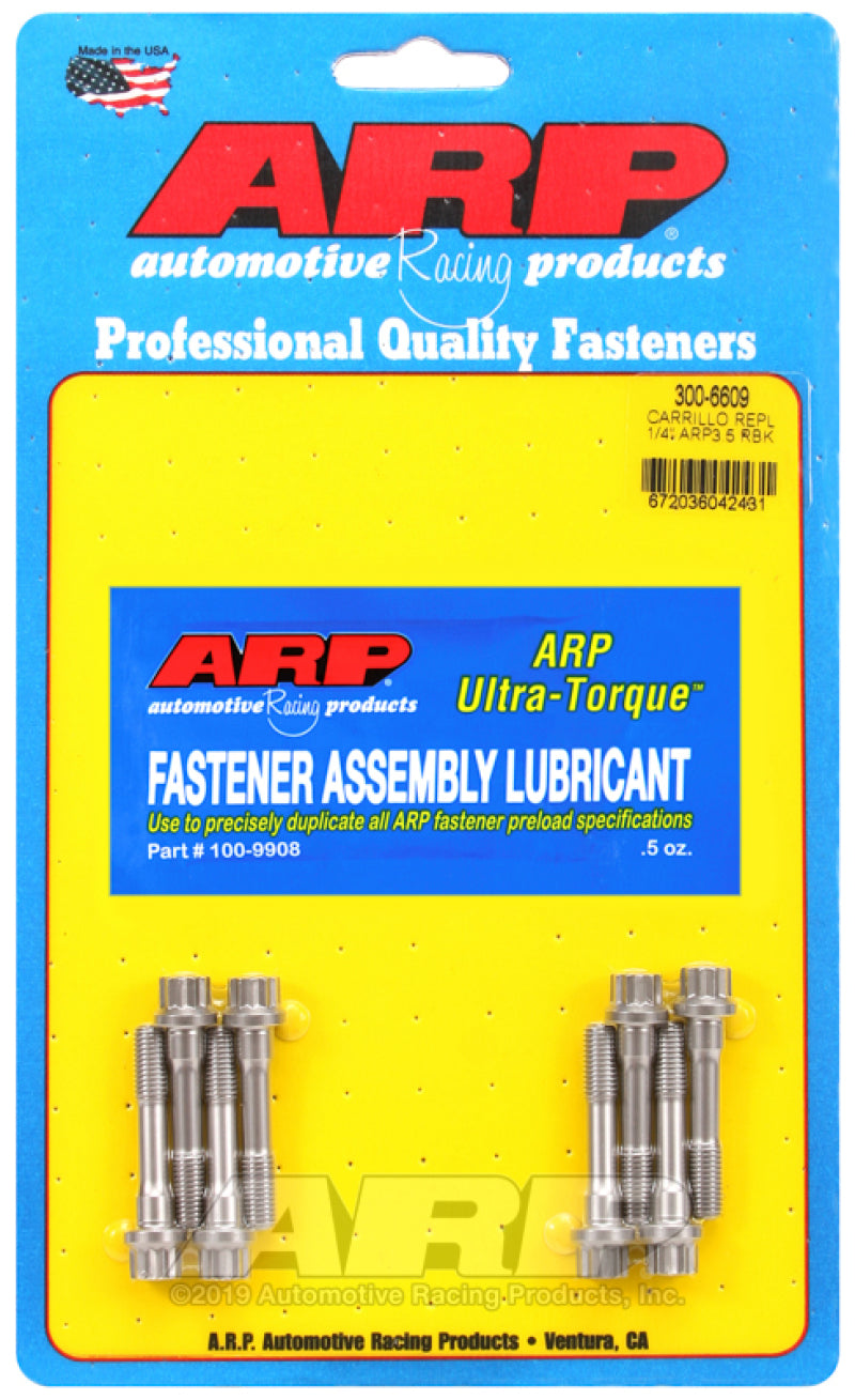 ARP 1/4" Carrillo Replacement  3.5 Rod Bolt Kit 300-6609 Photo - Primary