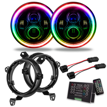 ORACLE Lighting Oracle Jeep Wrangler JL/Gladiator JT 7in. High Powered LED Headlights (Pair) - ColorSHIFT 2 5769J-333 5769J-333 Photo - Primary
