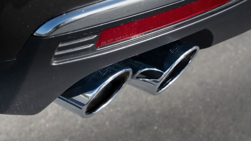 Borla 21-22 Chevrolet Tahoe 5.3L V8 2/4WD 4DR 3.00in/2.75in Touring Cat-Back Exhaust w/ Chrome Tips 140856 140856 Photo - Close Up
