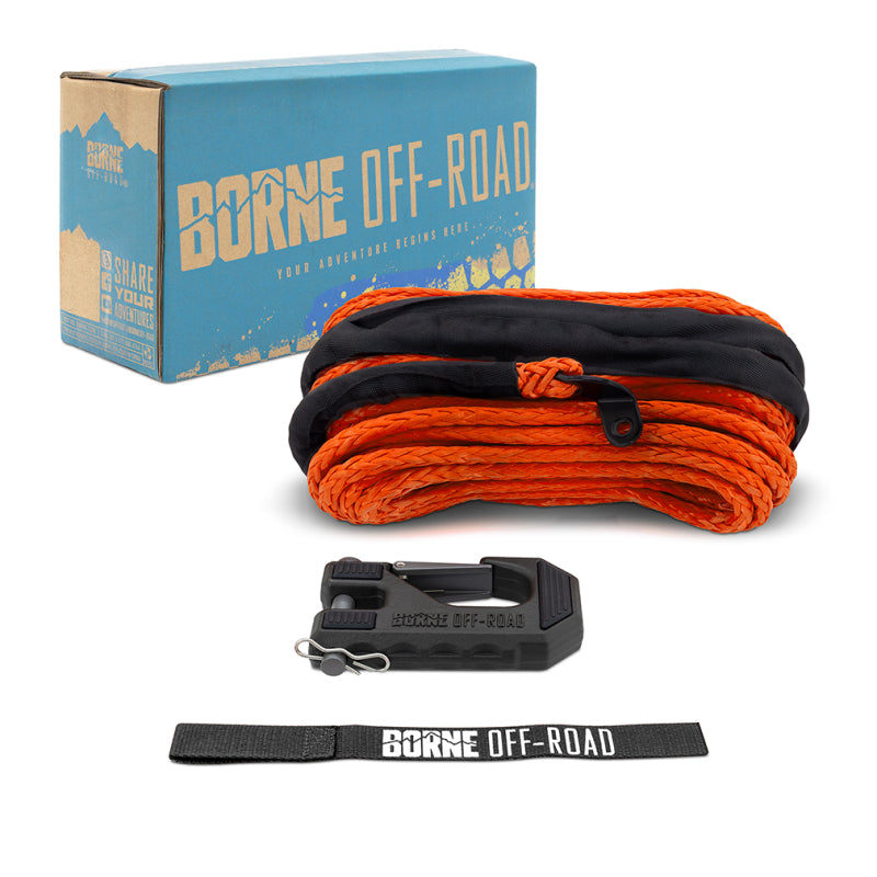 Borne Off-Road Winch Hook - 3/8in Rope - Hand Strap - Orange BNWN-SR-38-85KOR BNWN-SR-38-85KOR Photo - Primary
