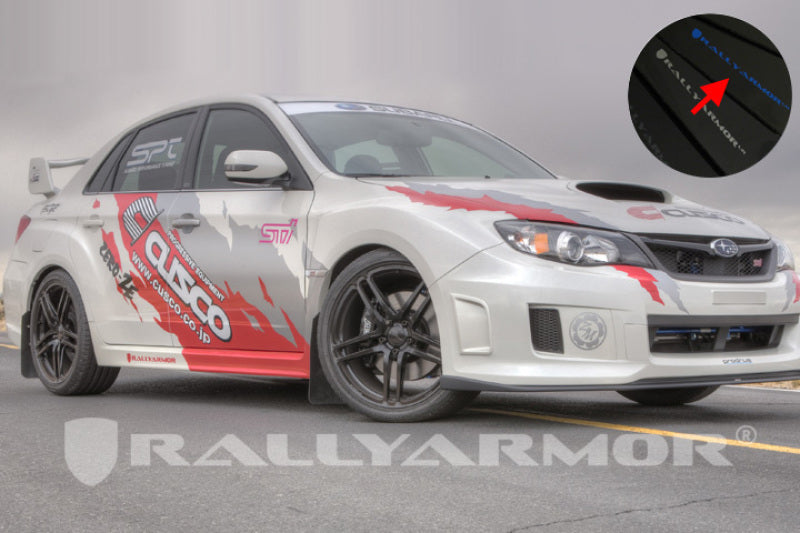 Rally Armor 2011-14 STI & WRX Sedan Mud flap Blue Logo MF19-UR-BLK/BL User 1