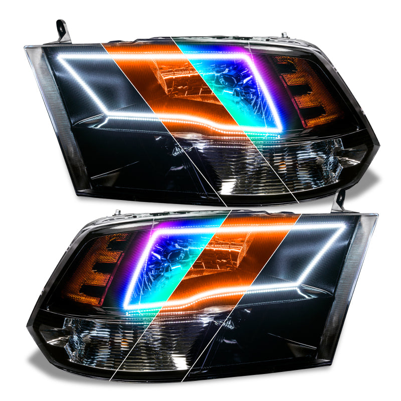 ORACLE Lighting Oracle 09-18 Dodge Ram RGB+A ColorSHIFT+ Switchback Quad Headlight Halo Kit w/ Simple Controller 1328-504 1328-504 Photo - in package