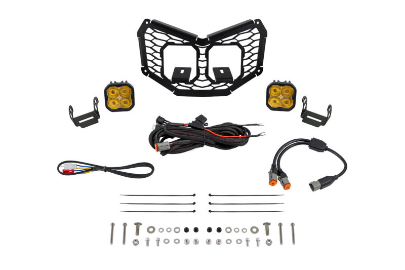 Diode Dynamics 17-24 Can-Am Maverick X3 Stage Series LED Grille Kit - Pro Yellow Fog DD7885 DD7885 Photo - Primary