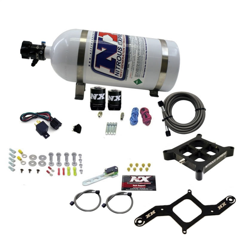 Nitrous Express 4150 Single Entry Crossbar Plate RNC Nitrous Kit (250-750HP) w/10lb Bottle 63840-10 63840-10 Photo - Primary