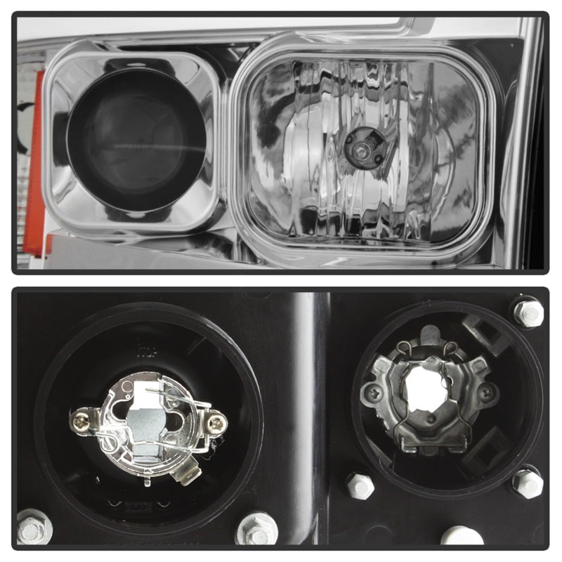 Spyder Dodge Ram 1500 02-05 V2 Projector Headlights - Light Bar DRL - Chrome PRO-YD-DR02V2-LB-C 5084613 5084613 Photo - Unmounted