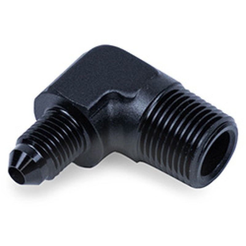 Snow Performance 3/8in NPT to 4AN Elbow Water Fitting (Black) SNO-808-BRD SNO-808-BRD Photo - Primary