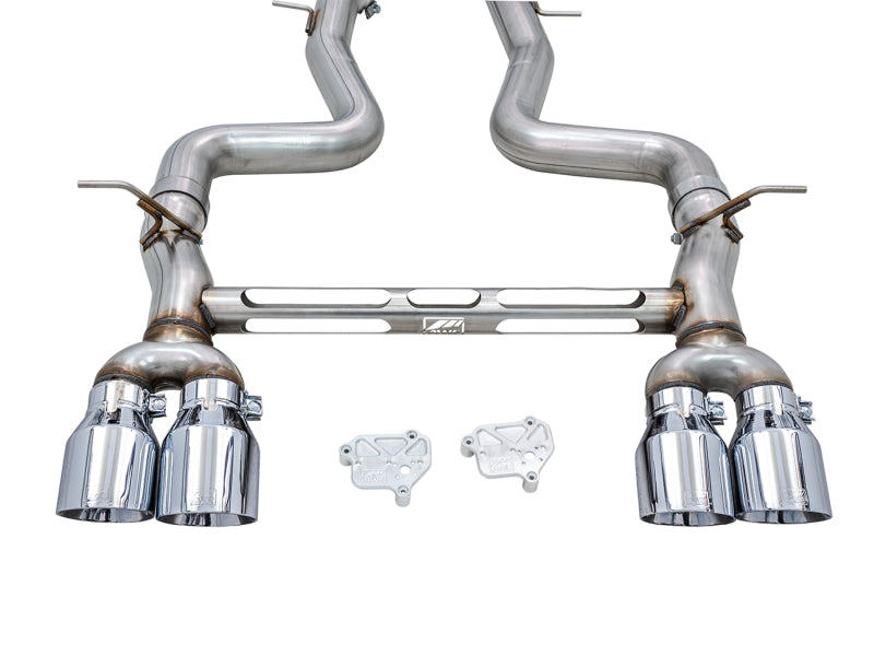 AWE Tuning BMW F8X M3/M4 Track Edition Catback Exhaust - Chrome Silver Tips 3020-42082 3020-42082 Photo - out of package