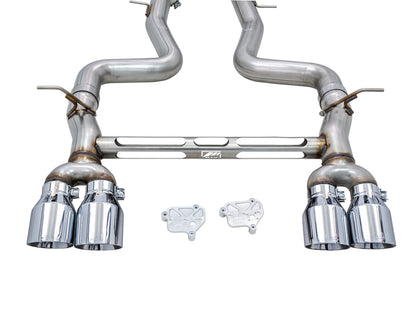 AWE Tuning BMW F8X M3/M4 Track Edition Catback Exhaust - Chrome Silver Tips 3020-42082 3020-42082 Photo - out of package