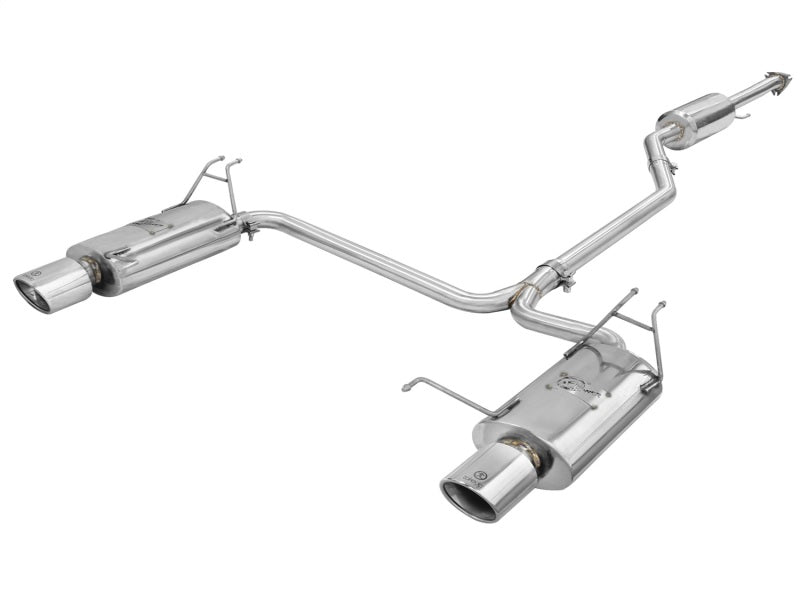 aFe Takeda 2-1/4in to 2in 304 Stainless Steel Cat-Back Exhaust w/Polished 49-36612 Photo - Primary