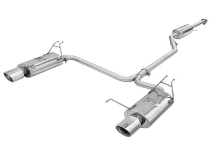 aFe Takeda 2-1/4in to 2in 304 Stainless Steel Cat-Back Exhaust w/Polished 49-36612 Photo - Primary