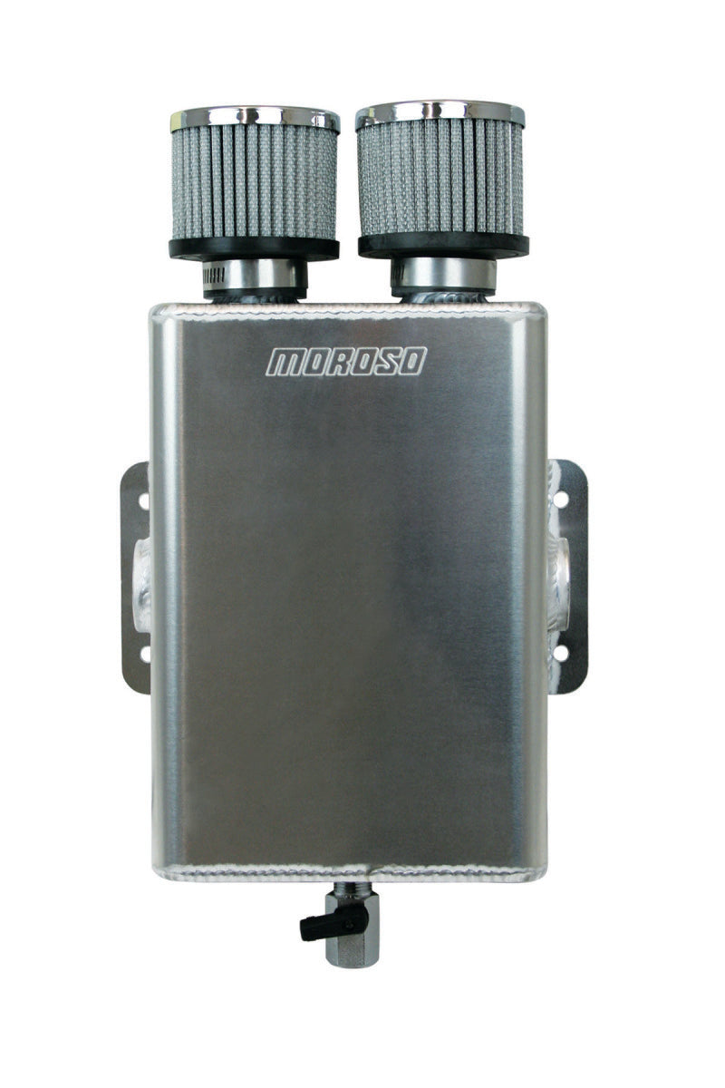 Moroso Breather Tank/Catch Can -16An Female Inlet - One on Each Side - Two Breathers - Aluminum 85393 85393 Photo - Primary
