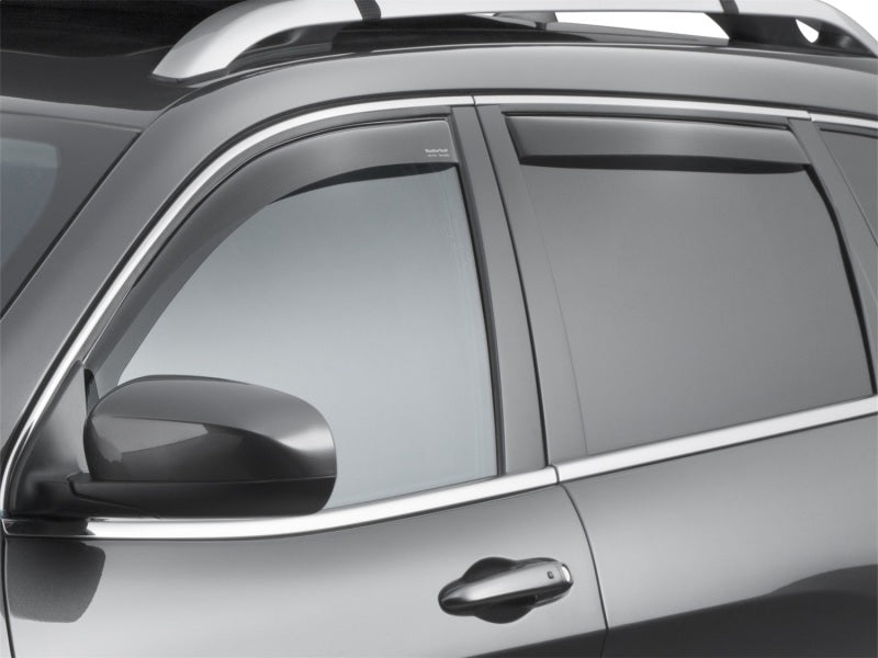 WeatherTech 14+ Jeep Cherokee Front and Rear Side Window Deflectors - Dark Smoke 82741 Photo - Mounted
