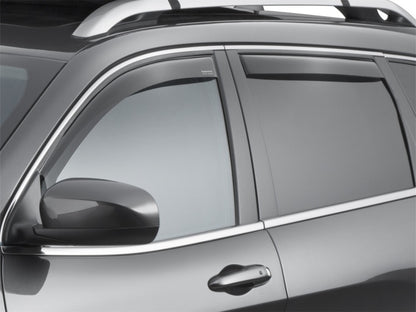 WeatherTech 14+ Jeep Cherokee Front and Rear Side Window Deflectors - Dark Smoke 82741 Photo - Mounted