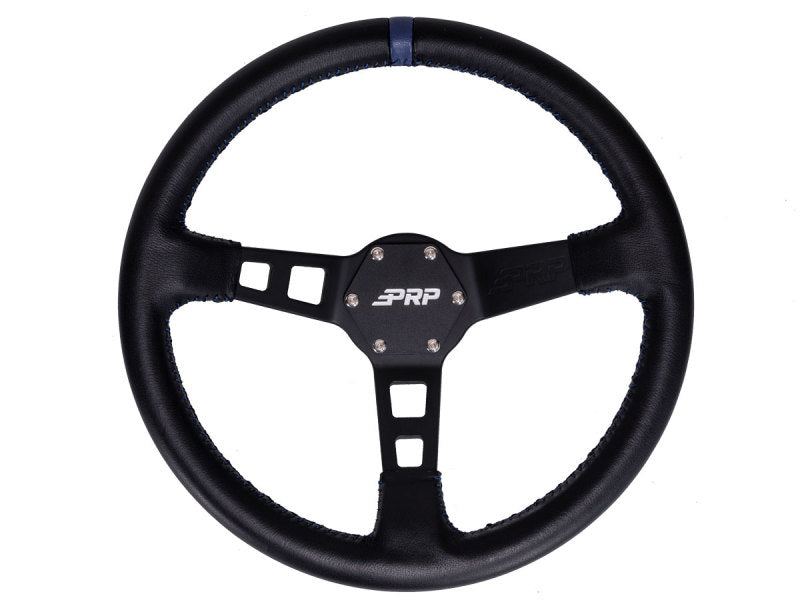 PRP Seats PRP Deep Dish Leather Steering Wheel- Blue G111 G111 Photo - Primary
