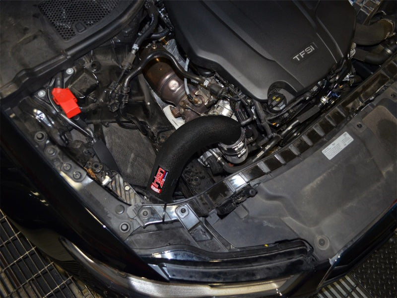 Injen 16-17 Audi A6 2.0L Turbo Wrinkle Black Cold Air Intake SP3086WB Photo - Mounted