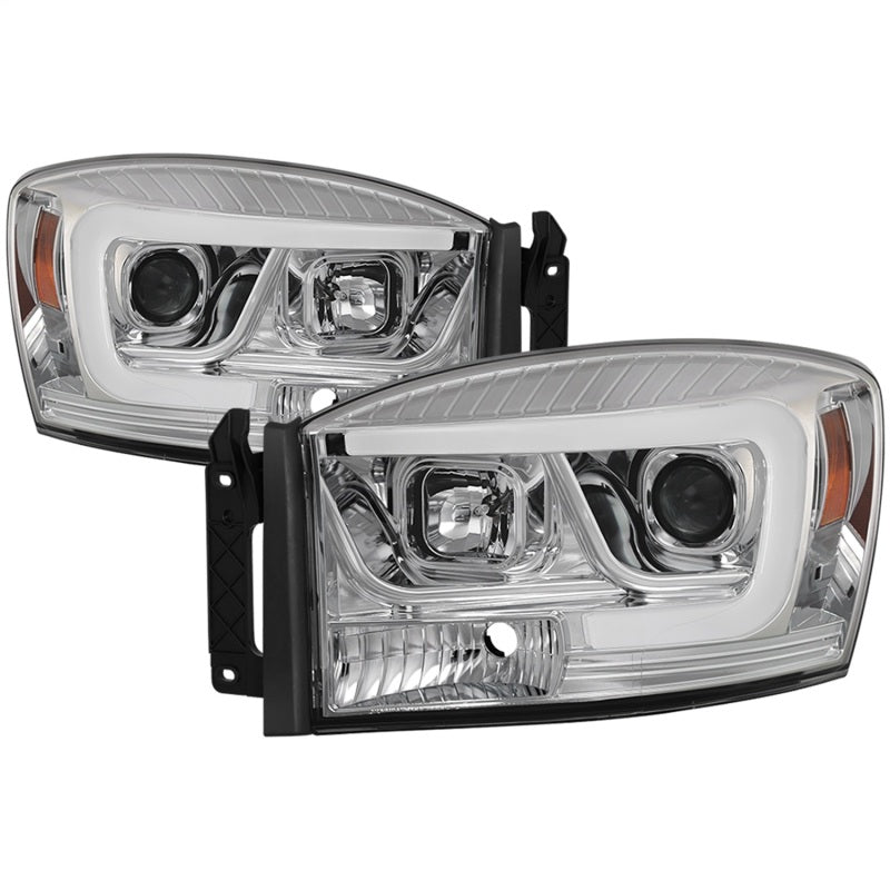 Spyder Dodge Ram 1500 06-08 V2 Projector Headlights - Light Bar DRL - Chrome (PRO-YD-DR06V2-LB-C) 5085290 5085290 Photo - Primary